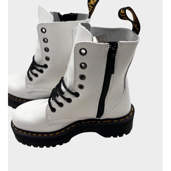 Dr. Martens SIZE 6 Jadon White Platform Boots Combat Lace-Up Chunky Sole - Picture 7 of 12